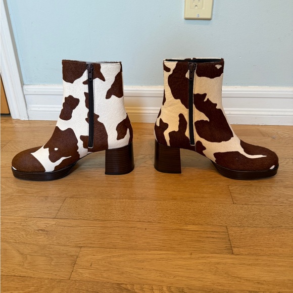 Jonak OVAL-TOE ANKLE BOOTS
in brown cowhide pony hair - brand new from Paris - Picture 6 of 9